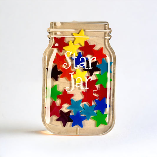 Tioheam Star Reward Jar, Récompense Étoile pour Enfant, 25 Pièces Pots  Récompense D'étoiles Pot Récompense Dinosaure Étoile pour Les Enfant