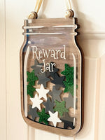 Reward Jar Green Glitter