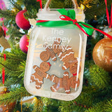 Family Ornament Gingerbread Man Jar